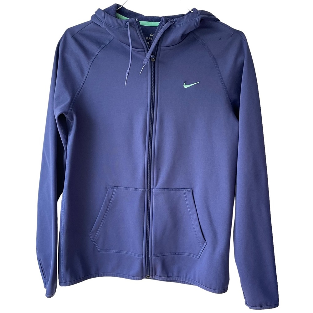 Nike Dri-Fit Zip Up Purple Hoodie Small